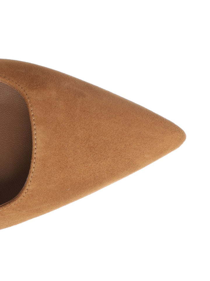 Stuart Weitzman Vinnie 85 Suede Slingbacks Pumps - Beige | 25f580709b2d76ed44612e1c630b5ddbceeb4e0a