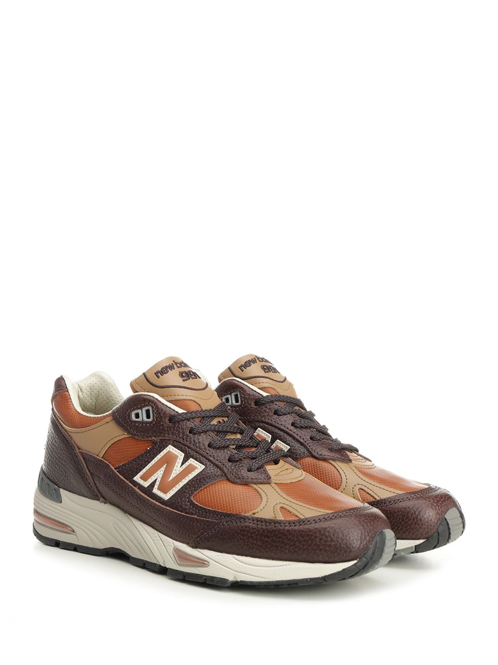 New Balance 991 Chocolate Plum - Caramel Cafe Leather Sneakers - Brown | 846d54cacb7a068d404537e63c70e2e09cfa4132