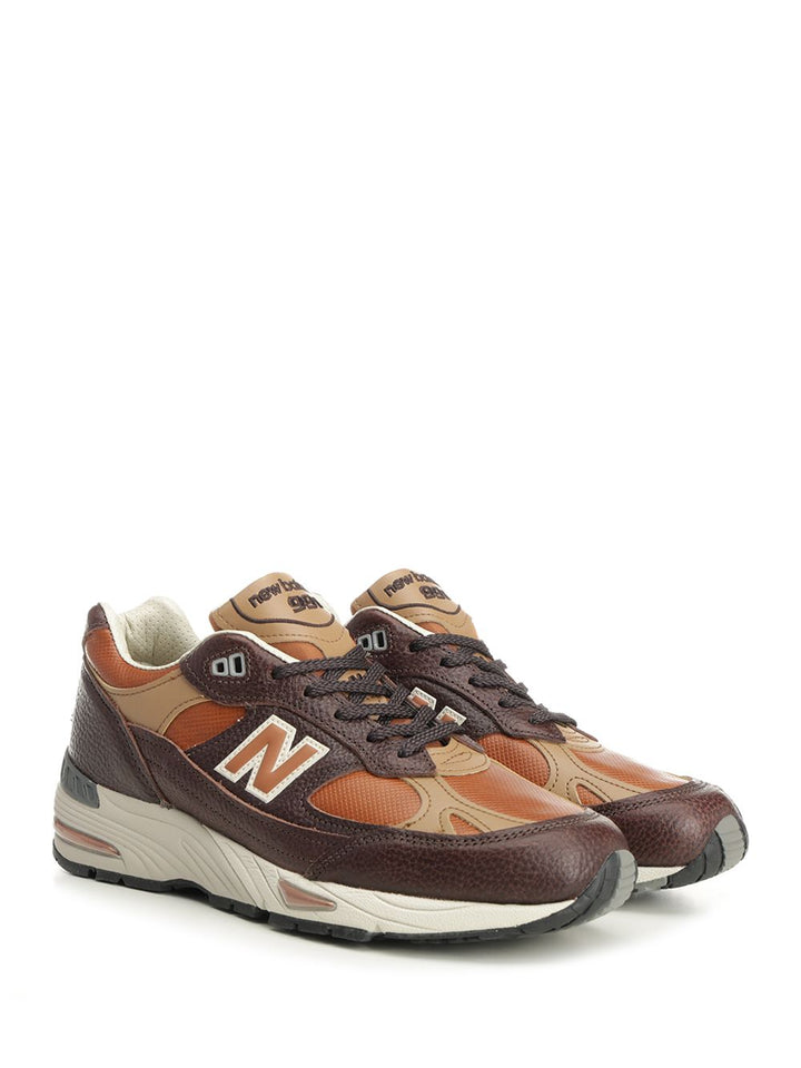 New Balance 991 Chocolate Plum - Caramel Cafe Leather Sneakers - Brown | 846d54cacb7a068d404537e63c70e2e09cfa4132
