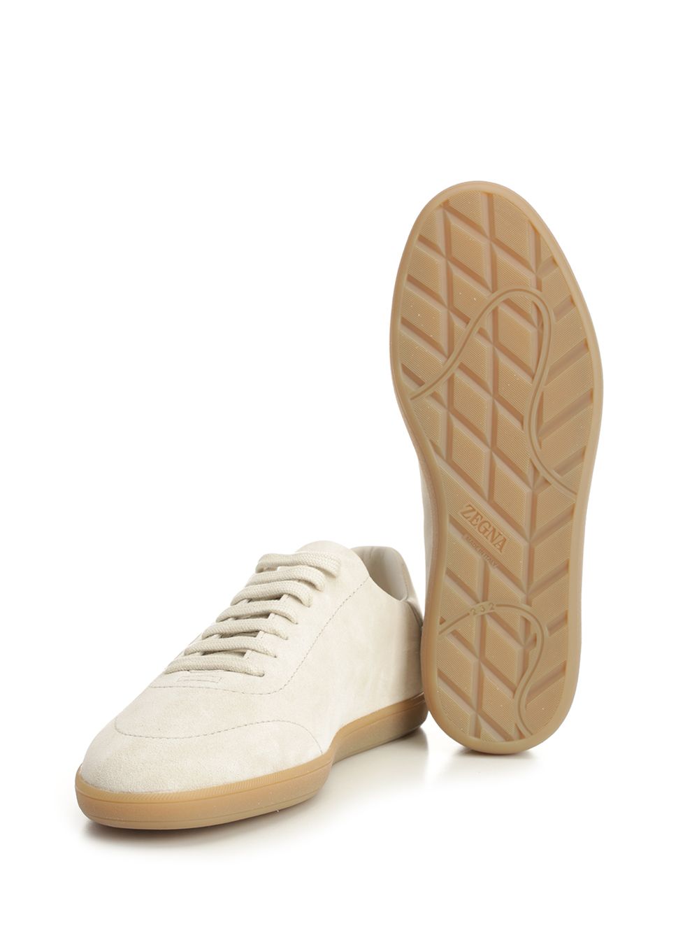 Ermenegildo Zegna New  Suede Sneakers - White | 5de01a84a31244a175bb465381b2b639867123b0