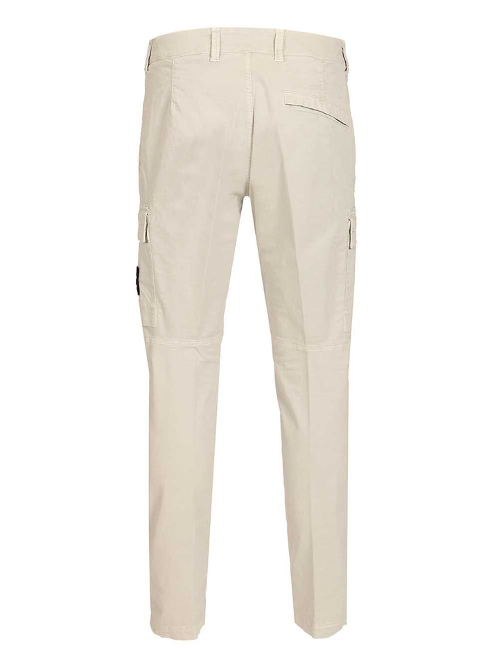 Stone Island Cargo  In Broken Cotton Twill Trousers - Grey | 0de8fbfc6bb648626a2935d57399114980b592ad