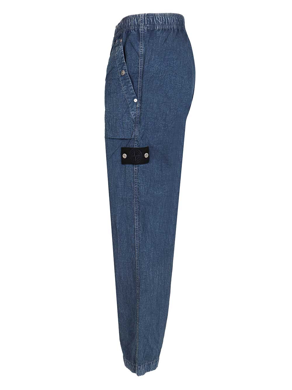 Stone Island Denim Research Hollow Fibre Nylon Indigo-Tc + Marmo Corrosion Indigo Trousers - Blue | af0dc812e1ac95da9c6a7420f5aa125d857fc84c