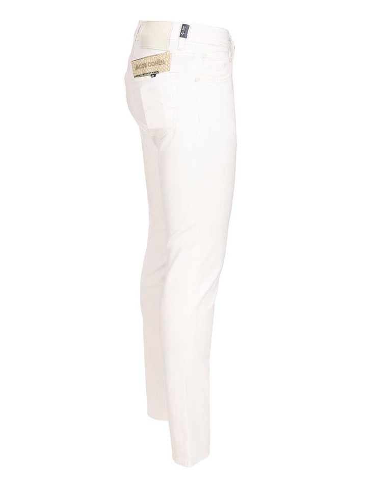 Jacob Cohen Pant 5 Pkt Slim Fit Nick L1 Salpa Bianca 9 Oz Jeans - White | 9e41678a5ec8e6a378aae321604ca607b93f19f8