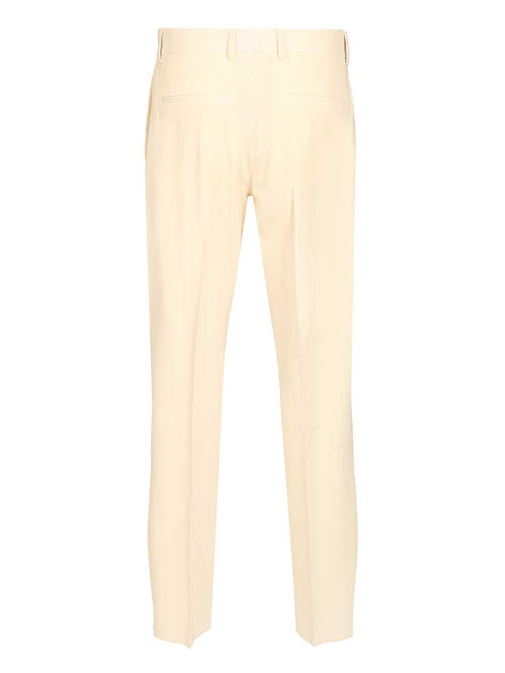 Fendi Adv - Look 77 - Straight Leg Gabardine Pants Trousers - Beige | fcb700432b62d9b1879fffc9149ac18de34cb773