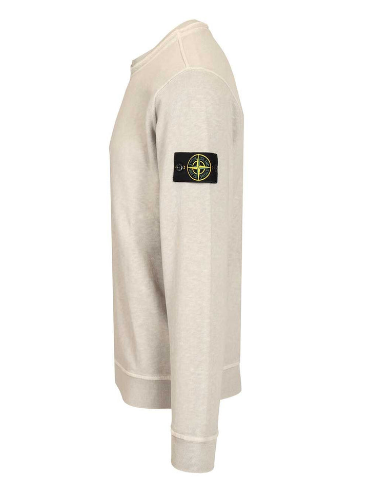 Stone Island Sweatshirt In Malfilé Cotton Sweatshirts - Grey | 03f2e7934686c48c1adc5177b28123e5d1f43e8f