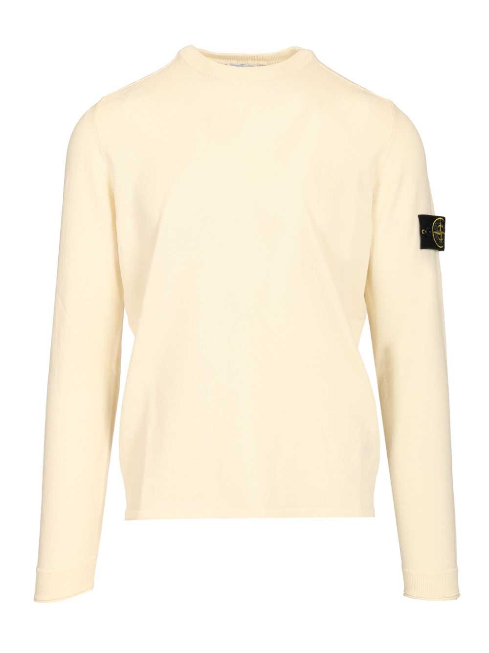 Stone Island Lightweight Organic Cotton Sweater Knitwear - White | ade20d5b6d98729613b7ba58621dfa24c66de92c