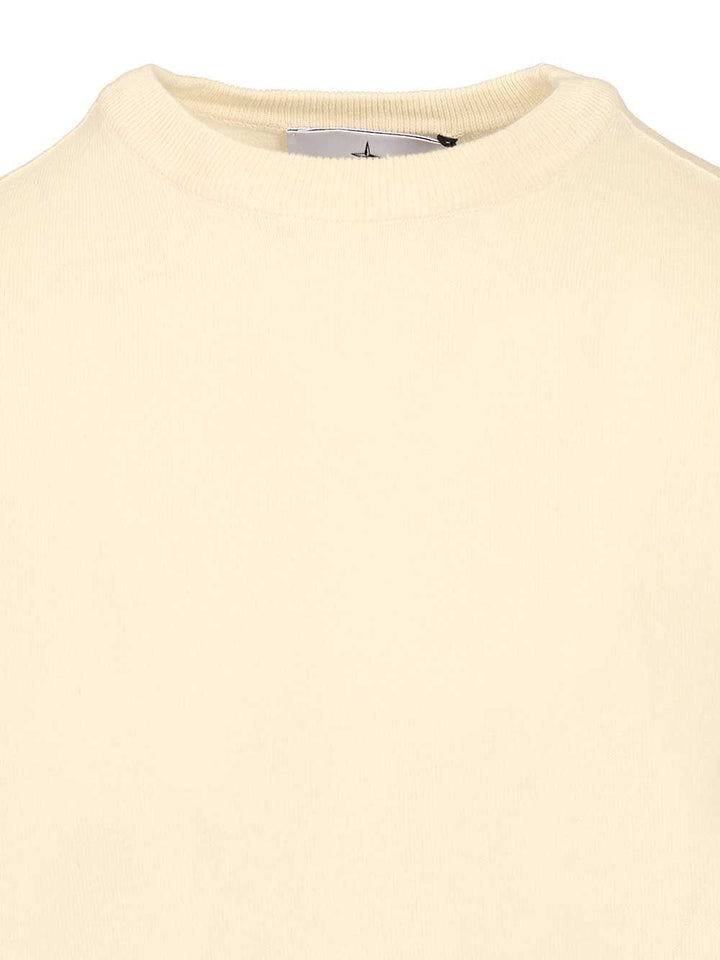 Stone Island Lightweight Organic Cotton Sweater Knitwear - White | 81ec83e5ea076f695090258abf2190dfa8eb484b