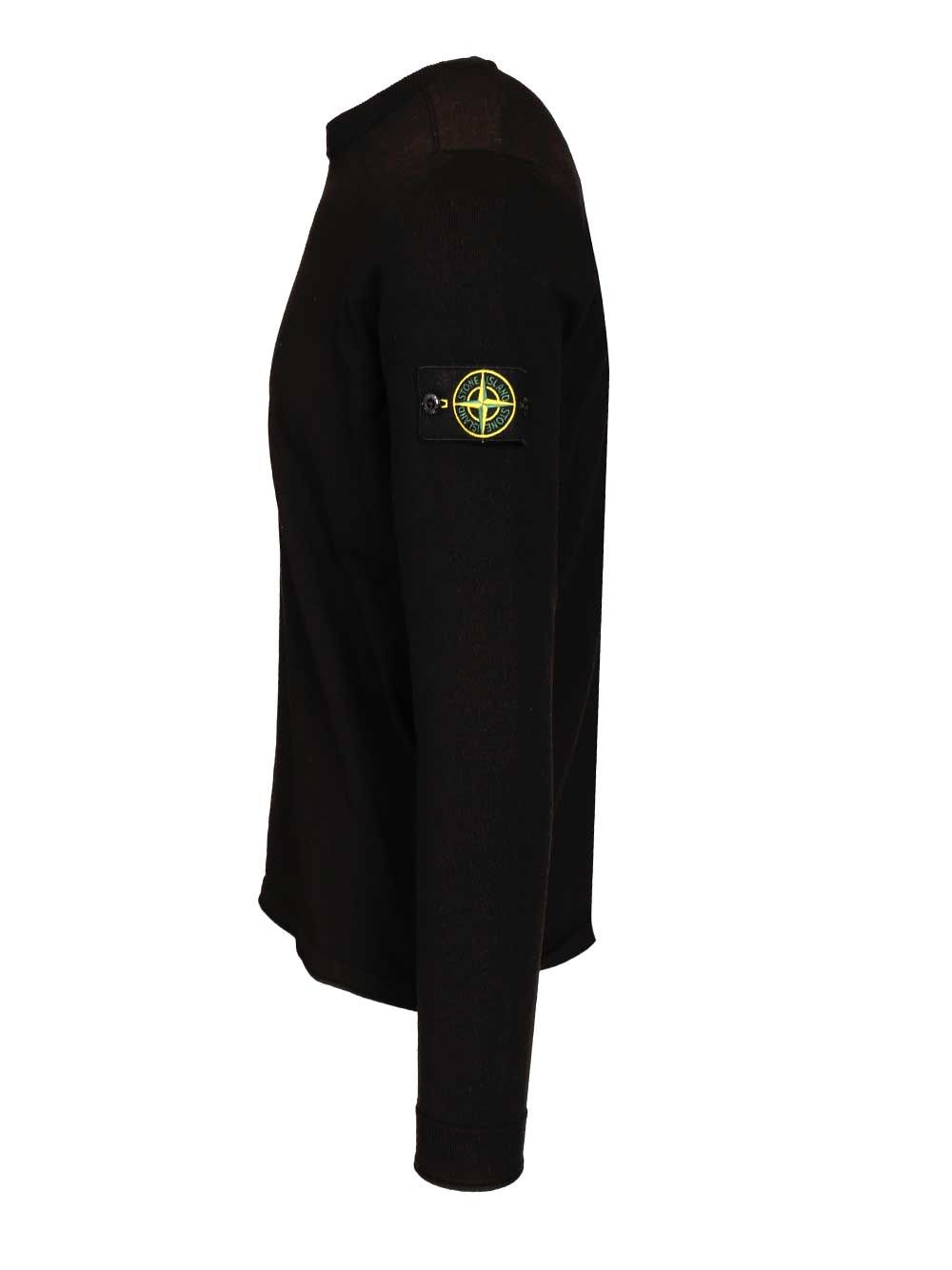 Stone Island Lightweight Organic Cotton Sweater Knitwear - Black | 0111fd3e4244f8f954b7418d49b813484287e0d8