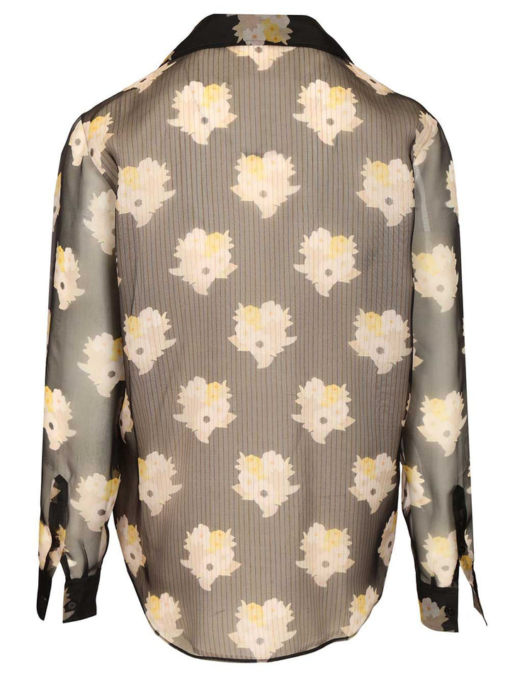 Fendi Adv - Look 77 - Organza Flower Print Bouqet Shirt Shirts - Multicolor | 205bc56c102b479eb0323d0180b51894d34168bb