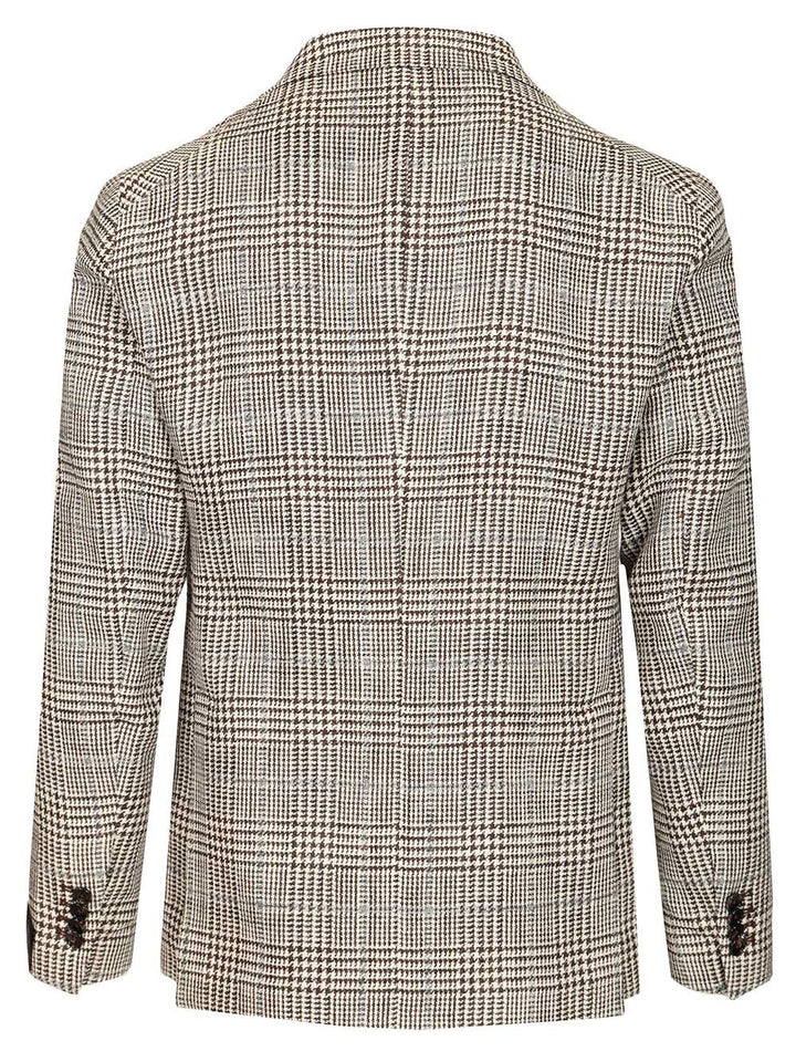 Tagliatore Monte Carlo Prince Of Wales Blazer Jackets - Brown | e12f6f67a6466740edde42b375e0e932f831b905