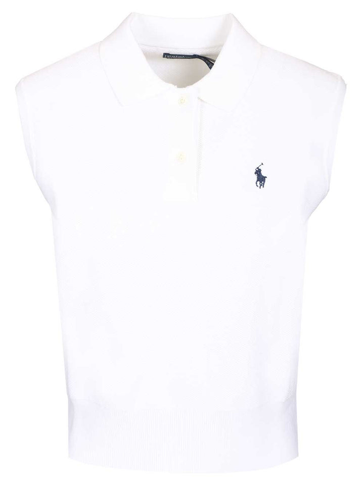Polo Ralph Lauren Short-Cut Sleeveless Polo shirt - White | 5e469d1d37a12a388ca80b1563f150dc17bd62e2