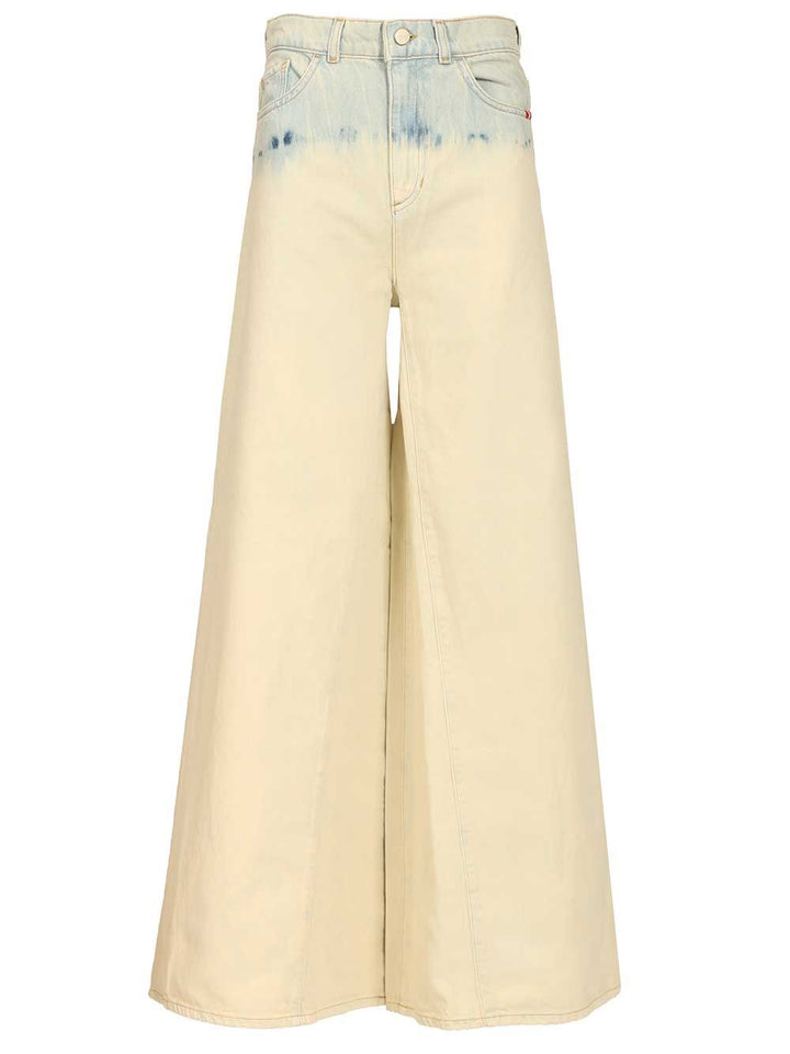 Amish Colette Superwide Jeans - Beige | 4789640d726e887f6e65d1e70d51434757595649