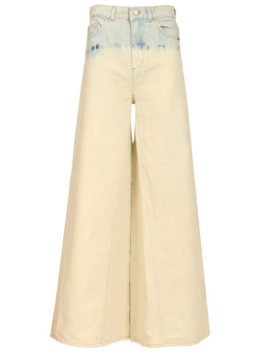 Colette Superwide Faded Denim Carly Jeans Beige