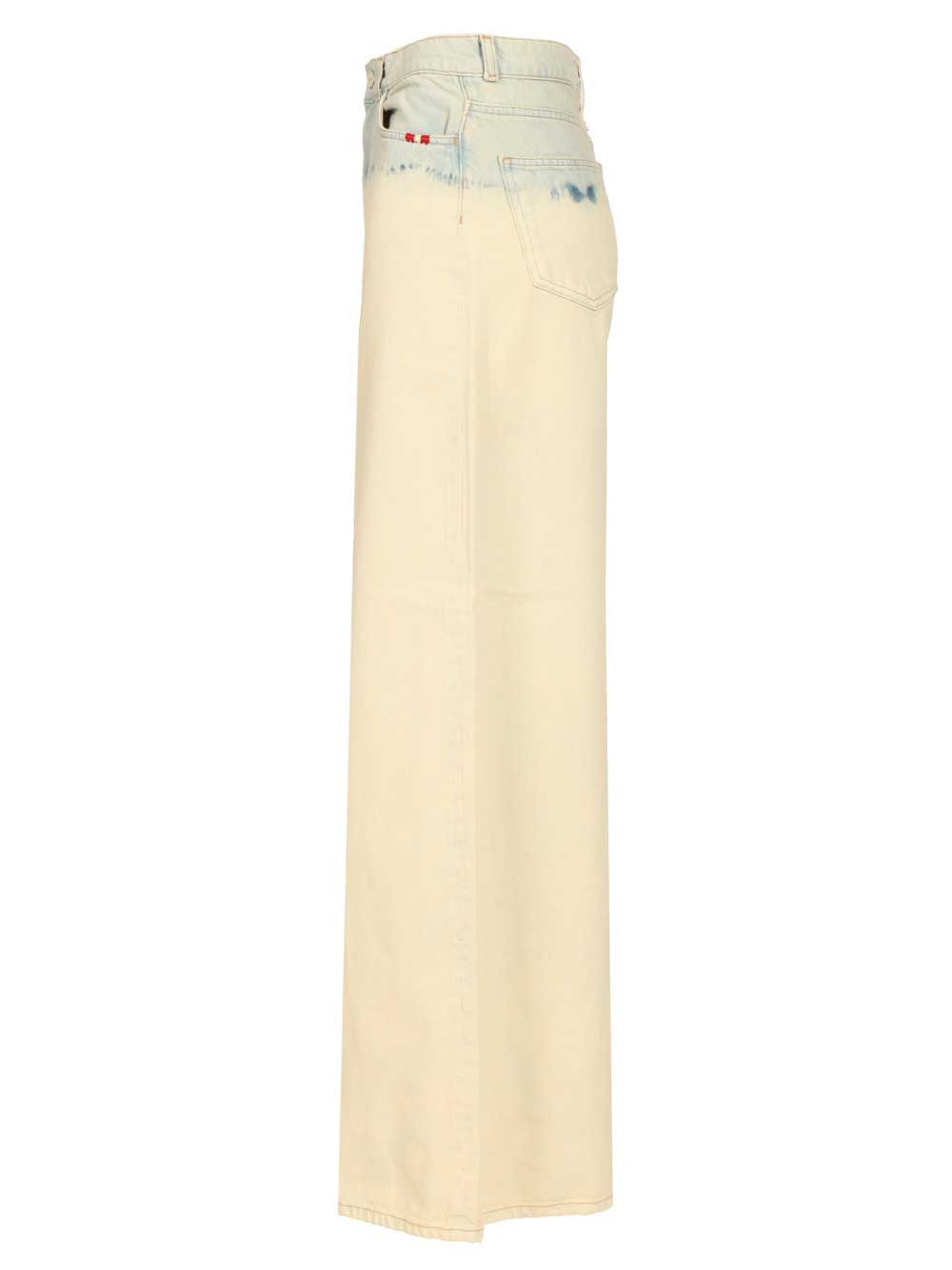 Amish Colette Superwide Jeans - Beige | 886a6893e52614fca21300c866c3c681a6ca4ce5