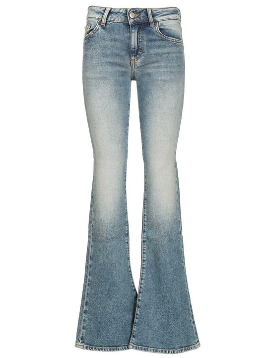 Wide Leg Jean - Low Waist Jeans Light Blue