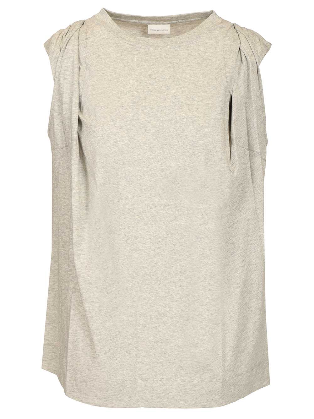 Dries Van Noten Hutty Jersey Top Tops - Grey | 2e443d1f88bcdd71b8567466ec343a7c81be71c7