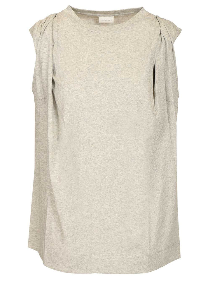 Dries Van Noten Hutty Jersey Top Tops - Grey | 2e443d1f88bcdd71b8567466ec343a7c81be71c7