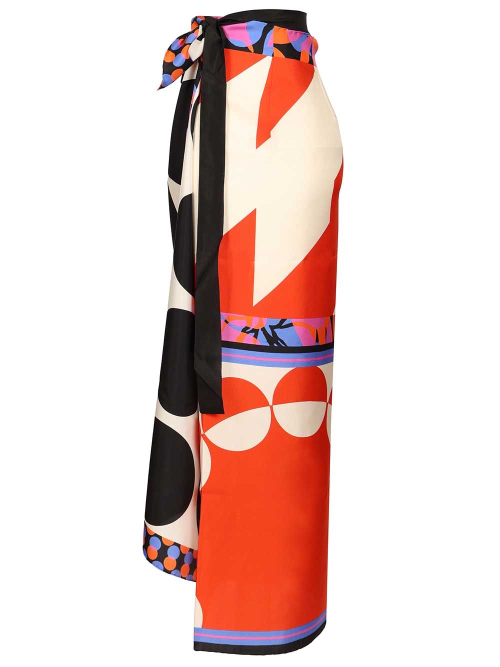 Dries Van Noten Scarfy Long Skirt Pareo Geometric Print Skirts - Multicolor | 6901c257bf21b70168482897c2c5d4480185bf1c