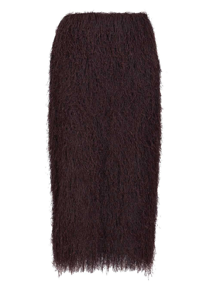 Dries Van Noten Sokna Skirt With Fringe Skirts - Violet | 2a319c70a88703ac193a1b43837f7dcdbae414b3