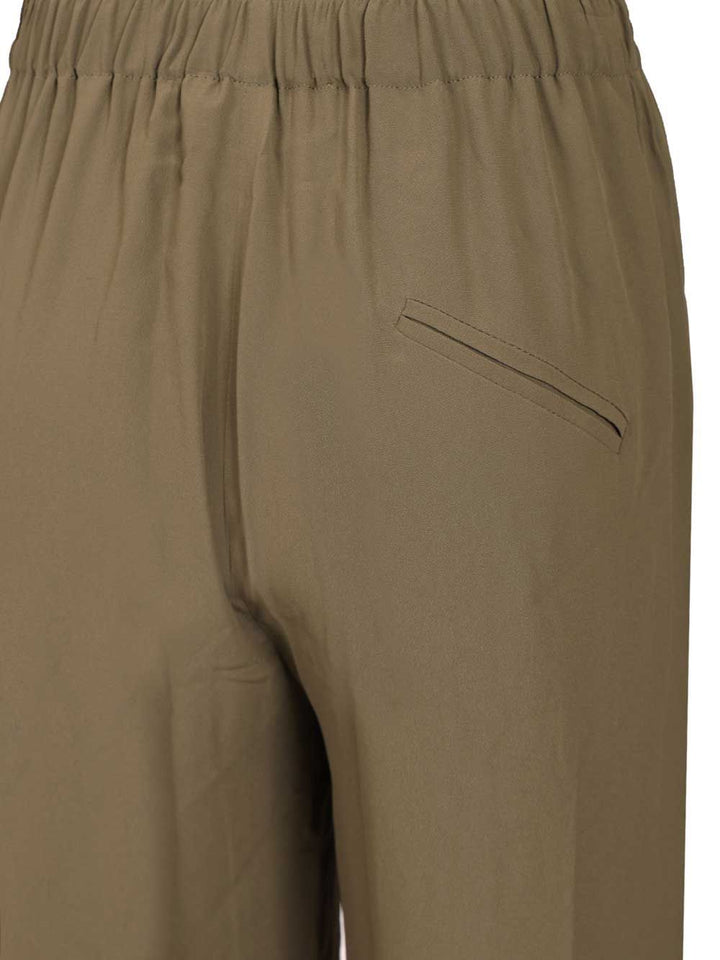 Federica Tosi Crêpe De Chine Trousers - Green | d59c03a471d932fc1dd2d981072a03524968d2c8