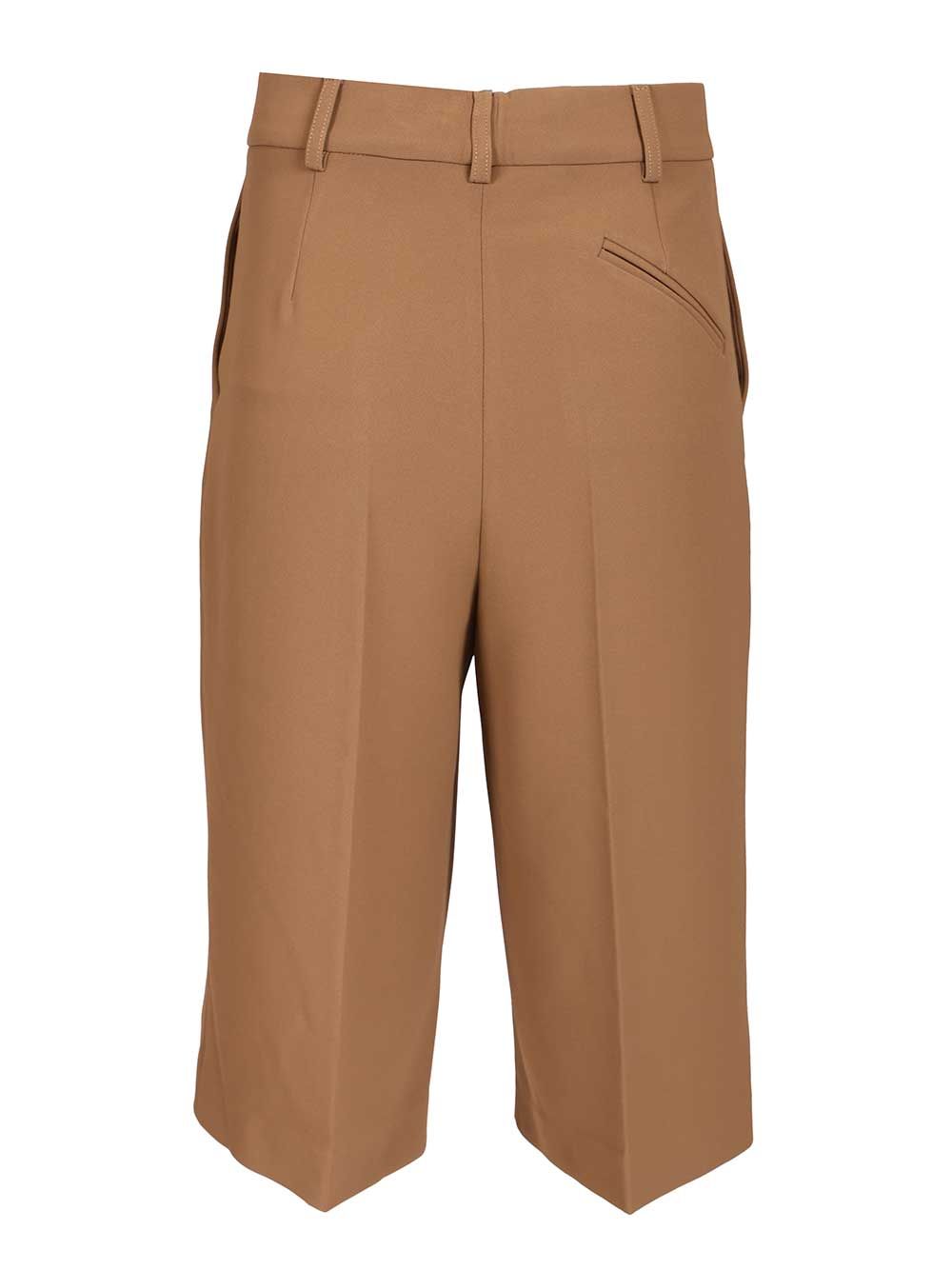 Federica Tosi Cady Bermuda Shorts Trousers - Beige | d5539a4919a2c1f5811151db70f66dc4fedfe193
