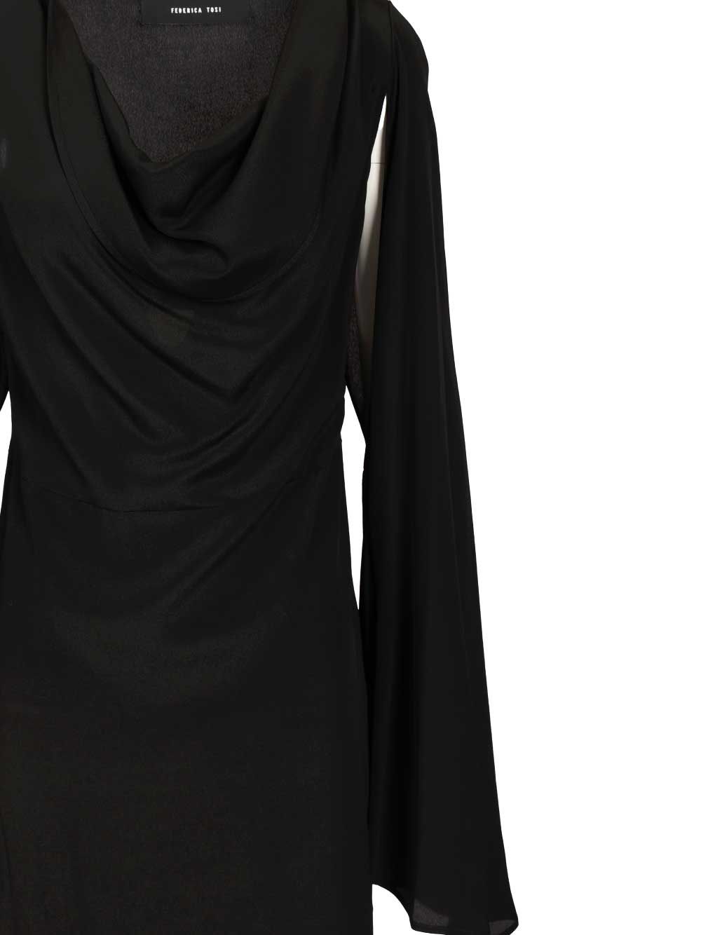 Federica Tosi Long Draped Dress Dresses - Black | 3f1c63dd07e5779a65e0d24838395b7cf4a6c03b