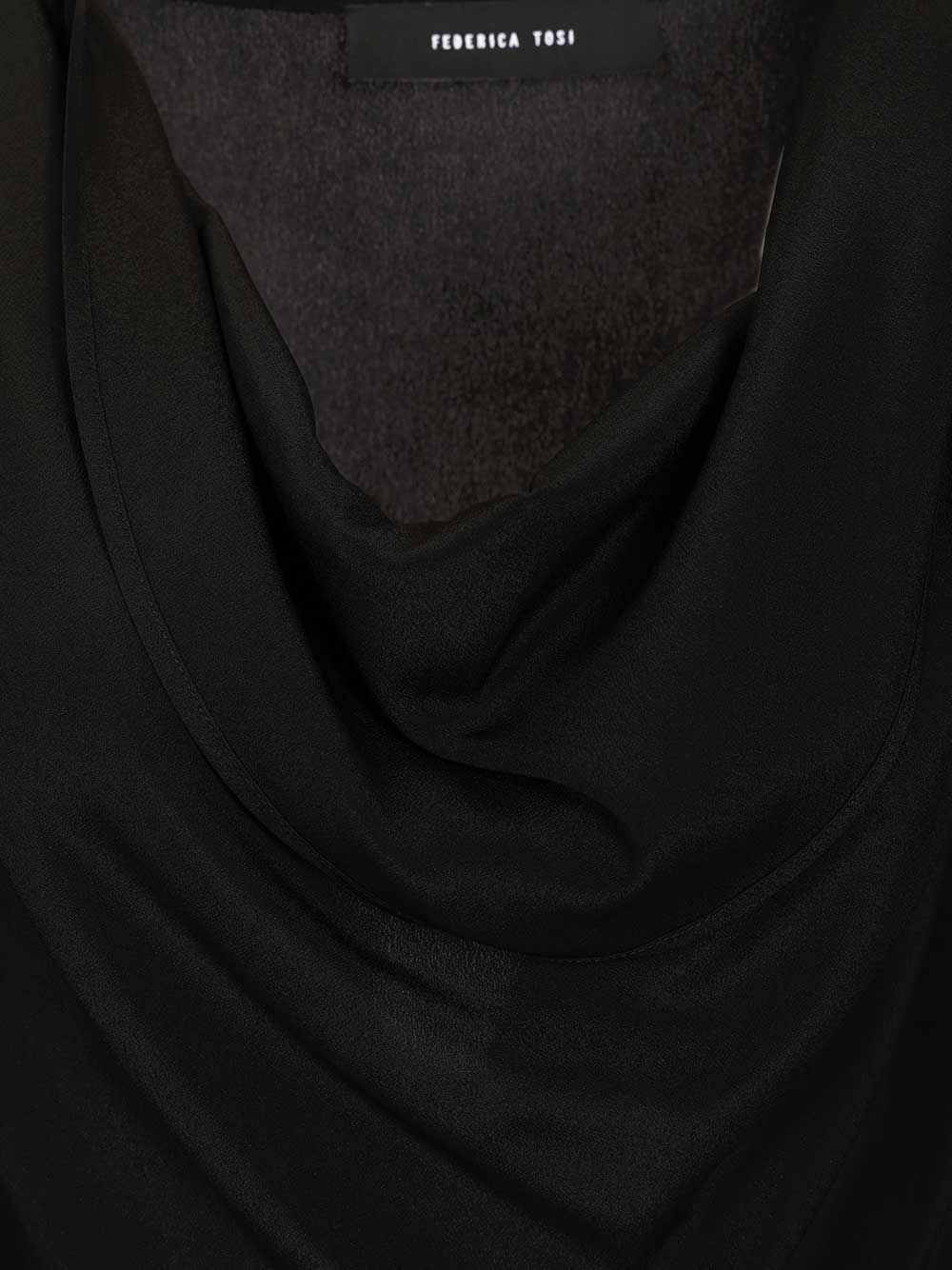 Federica Tosi Long Draped Dress Dresses - Black | 5b0054da7c144fceefd1446ec2b17eaf3ac9630b