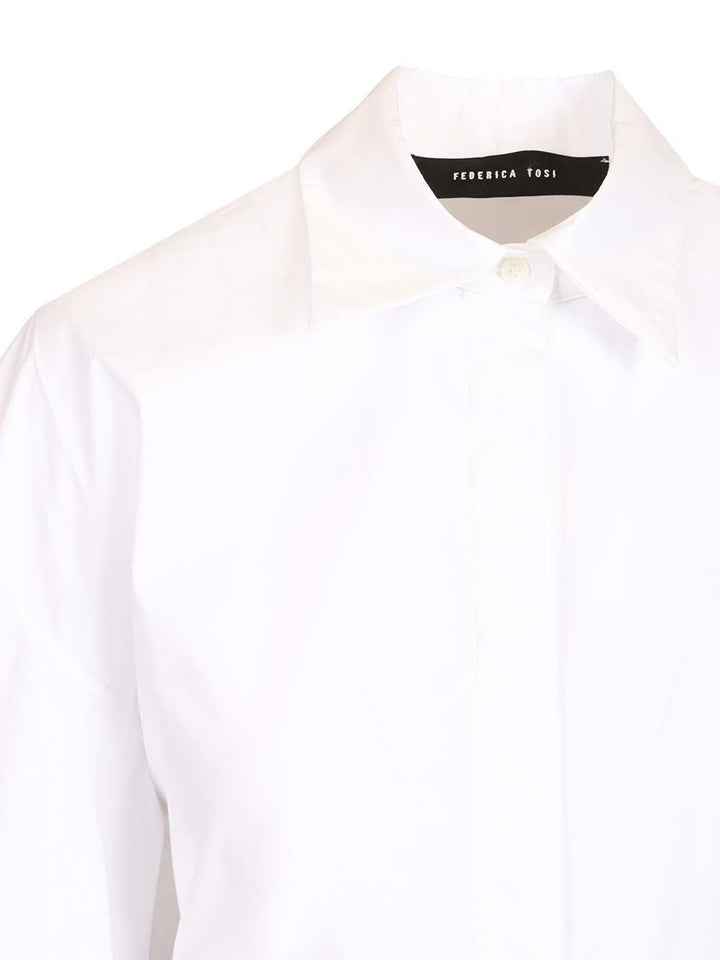 Federica Tosi Cropped Shirt Shirts - White | e146c63427bf54bf653e8ed7956898c1d4baadff
