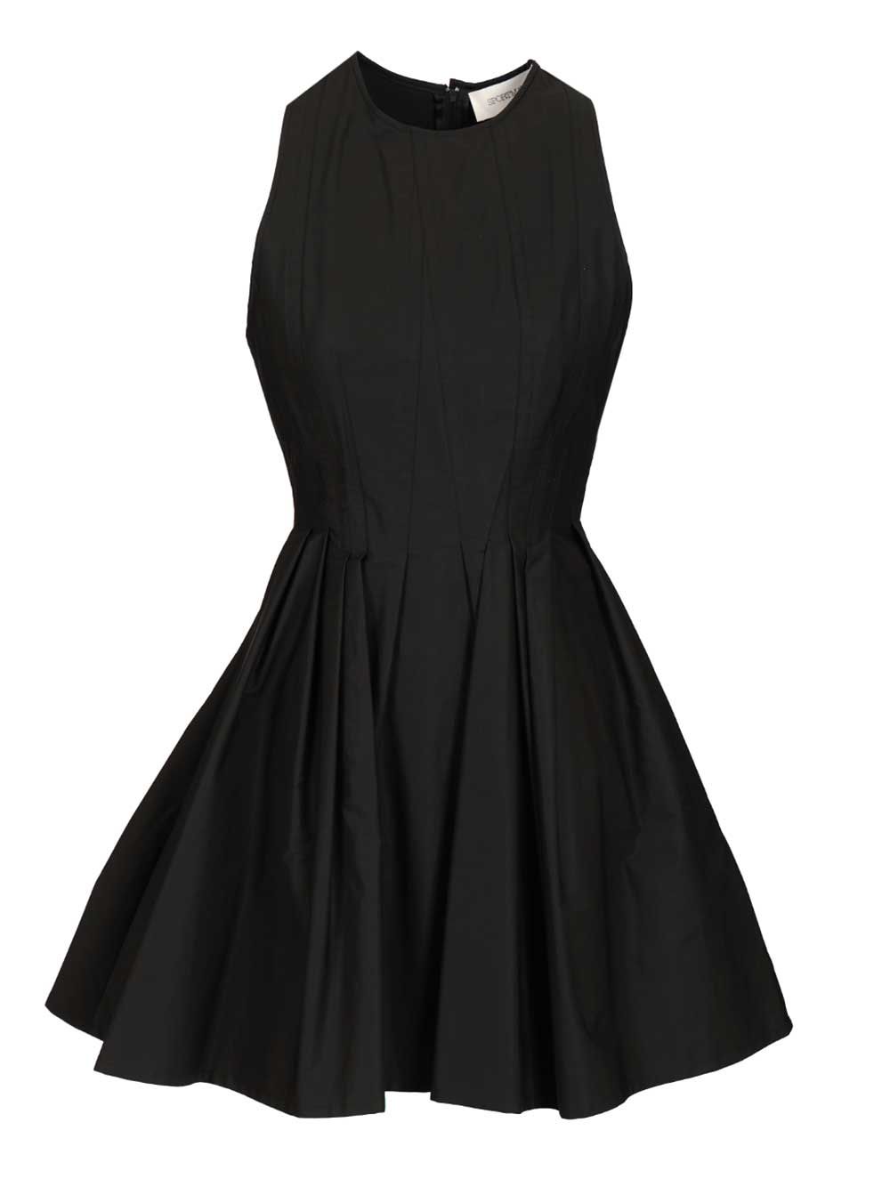 Sportmax Ara Sleeveless Washed Cotton Mini Dress Dresses - Black | b01ef913a5e217ab80c0baccf02730c1a29bc38d