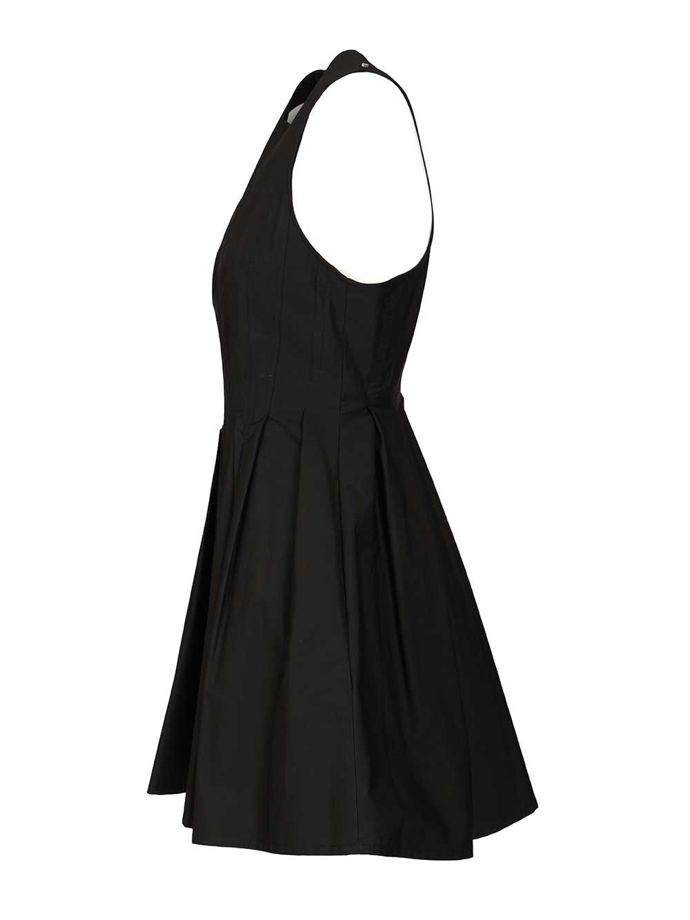 Sportmax Ara Sleeveless Washed Cotton Mini Dress Dresses - Black | fd5656bfffee3ffd7bc60e1678f14971337bfbe0