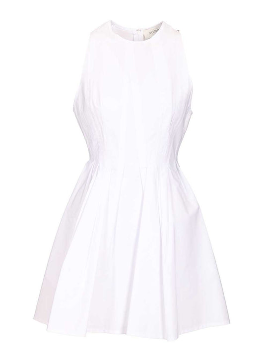 Ara Sleeveless Washed Cotton Mini Dress Dresses White