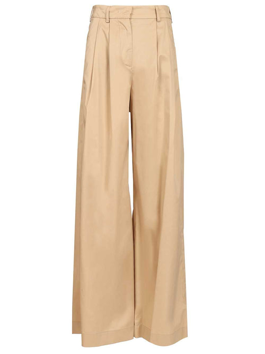 Poplin Trousers Beige