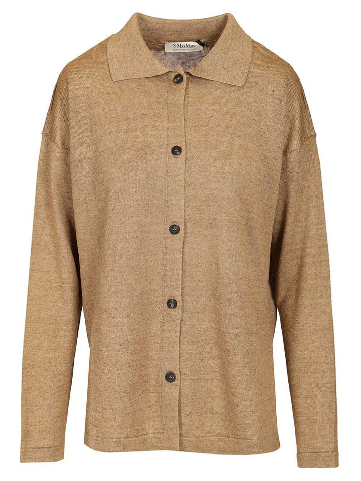 'S Max Mara Linen Cardigan Knitwear - Beige | 9950a2567a4b1b6c721ca42ed165752552fba103