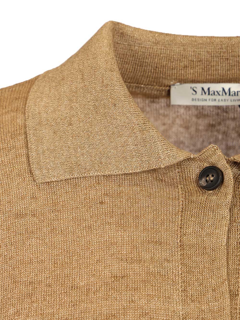 'S Max Mara Linen Cardigan Knitwear - Beige | a5ba5336074dea939460c0cdd1701e68ade390d0
