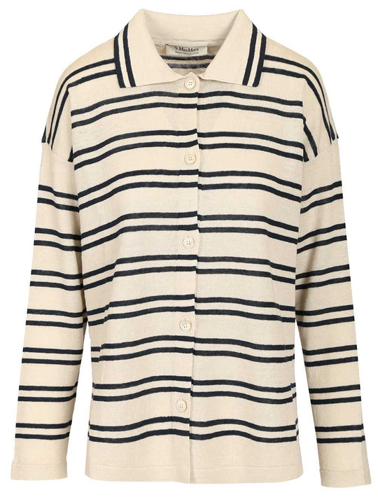 Linen Cardigan Knitwear Beige