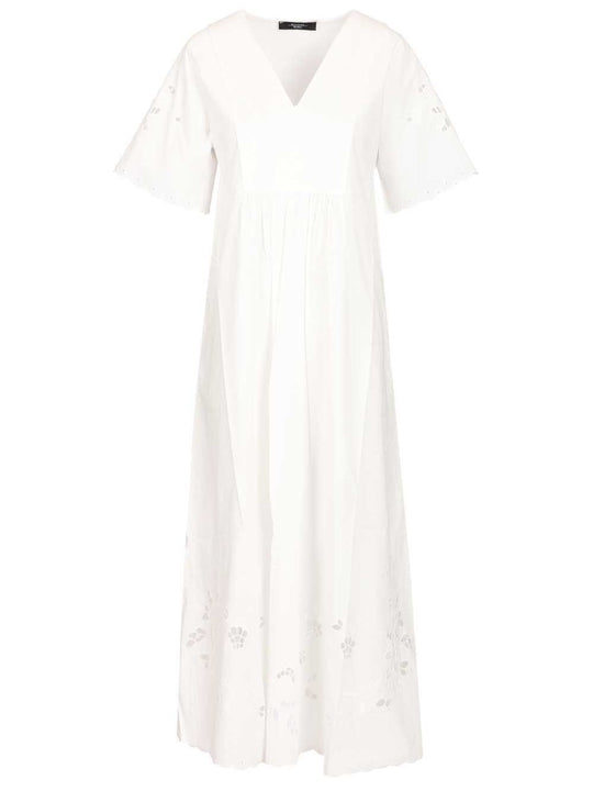 Cotton Jersey And Poplin Dress Dresses White