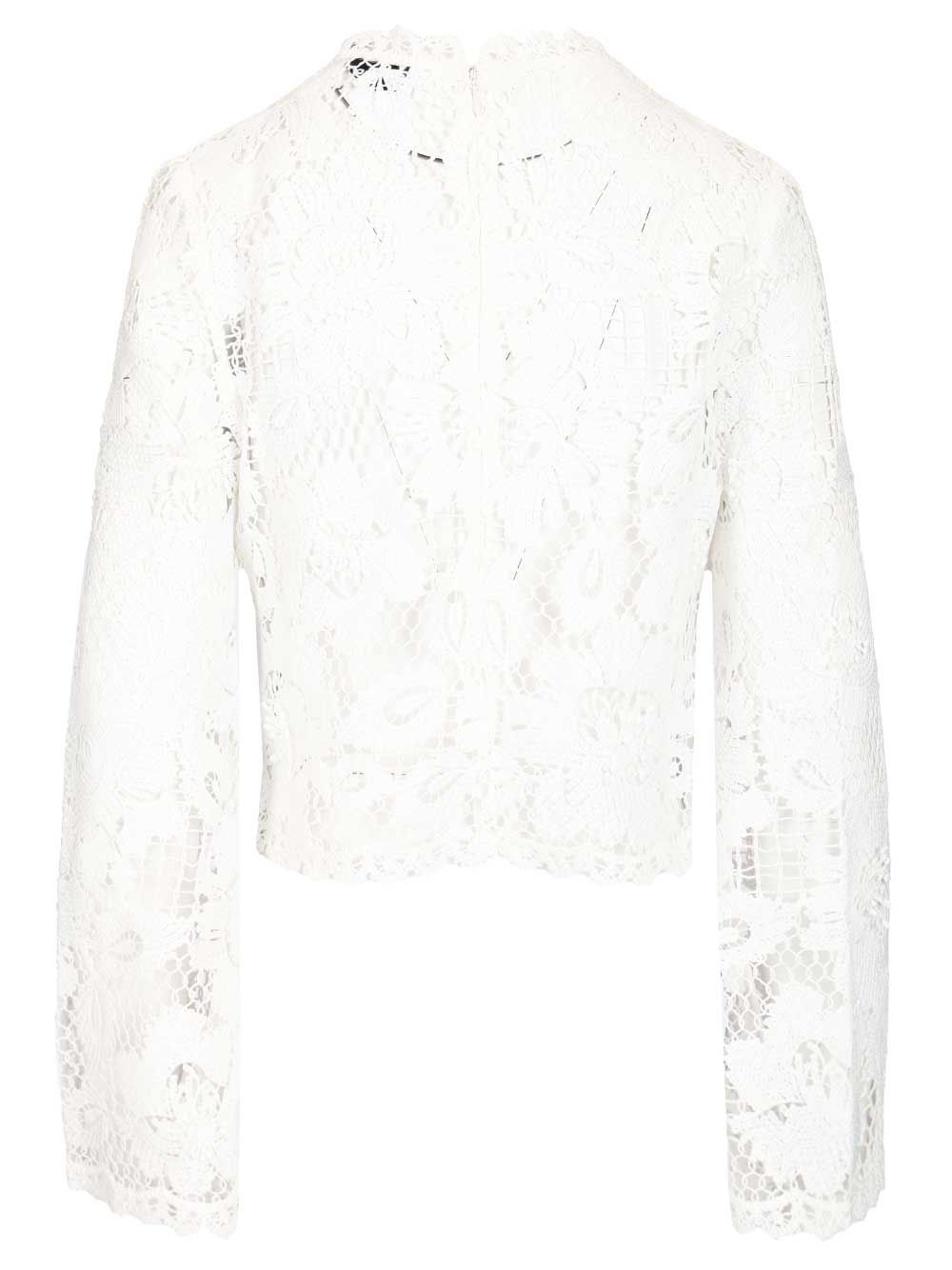Self-Portrait White Crochet Lace Top Tops - White | cdbd4fff4878823cd5f69d06f11997c99d0c2d52