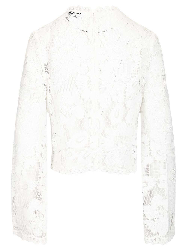Self-Portrait White Crochet Lace Top Tops - White | cdbd4fff4878823cd5f69d06f11997c99d0c2d52