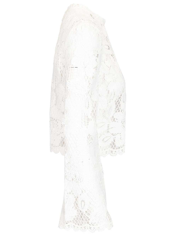 Self-Portrait White Crochet Lace Top Tops - White | 005dc4298e2b3e74f23ec7b9c4eeeacd45cfac36