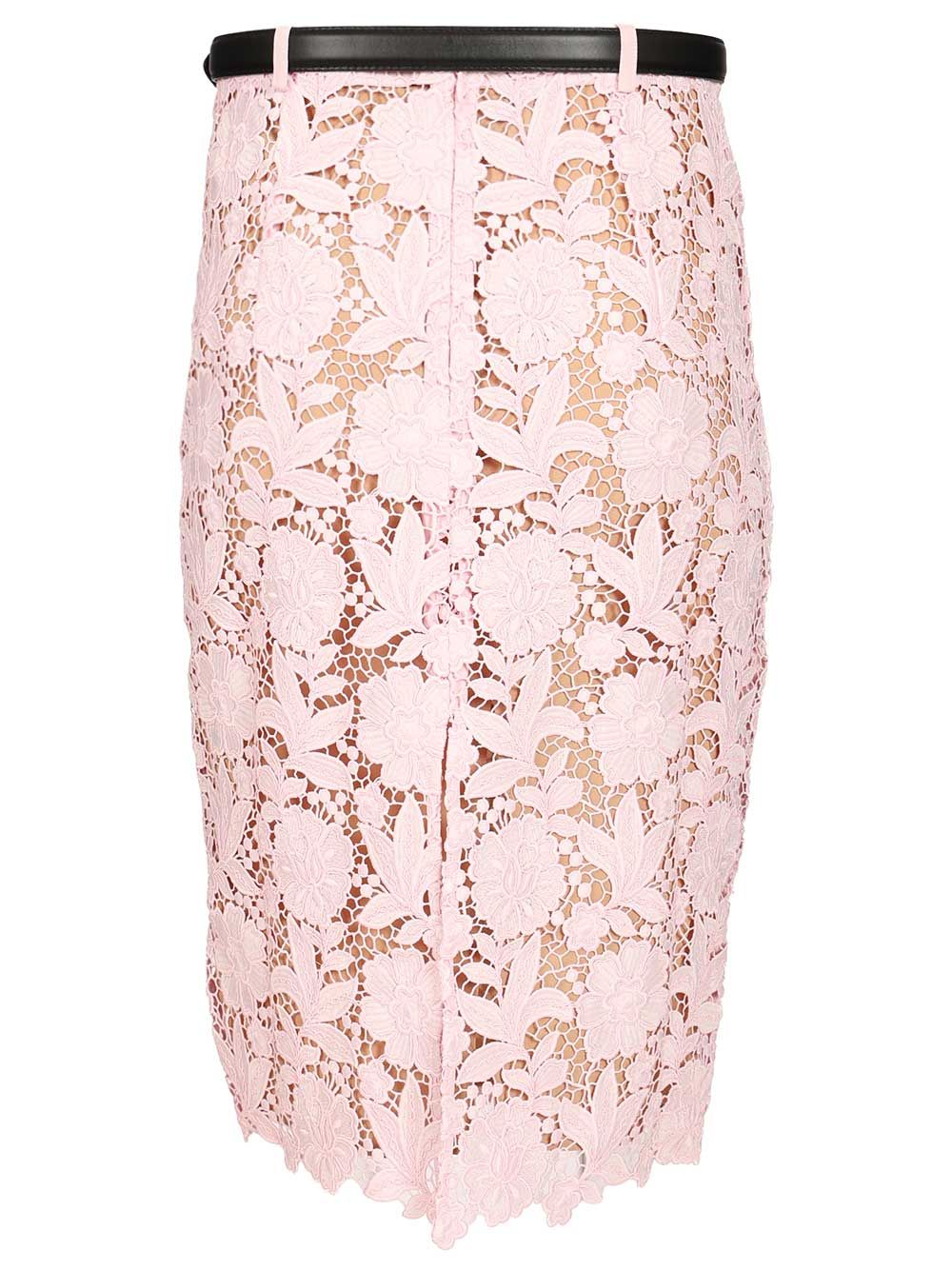 Self-Portrait Pink Lace Pencil Skirt Skirts - Rose | 041e4e23fc7473a59e9fc1f78ff0711f7a4b2dc7
