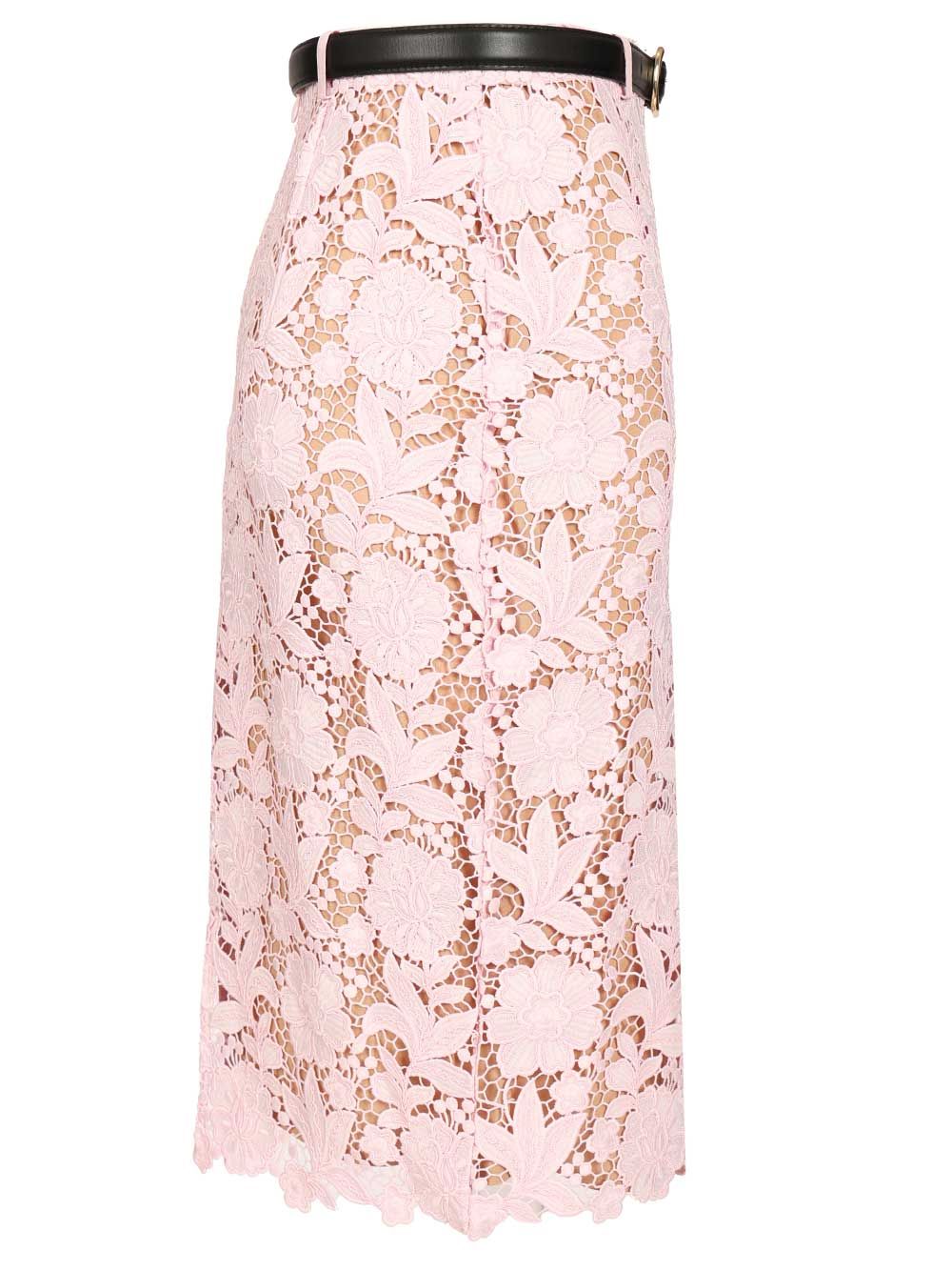 Self-Portrait Pink Lace Midi Skirt Skirts - Rose | 5b856154c42ec20079afa9103bf2088842b951b6