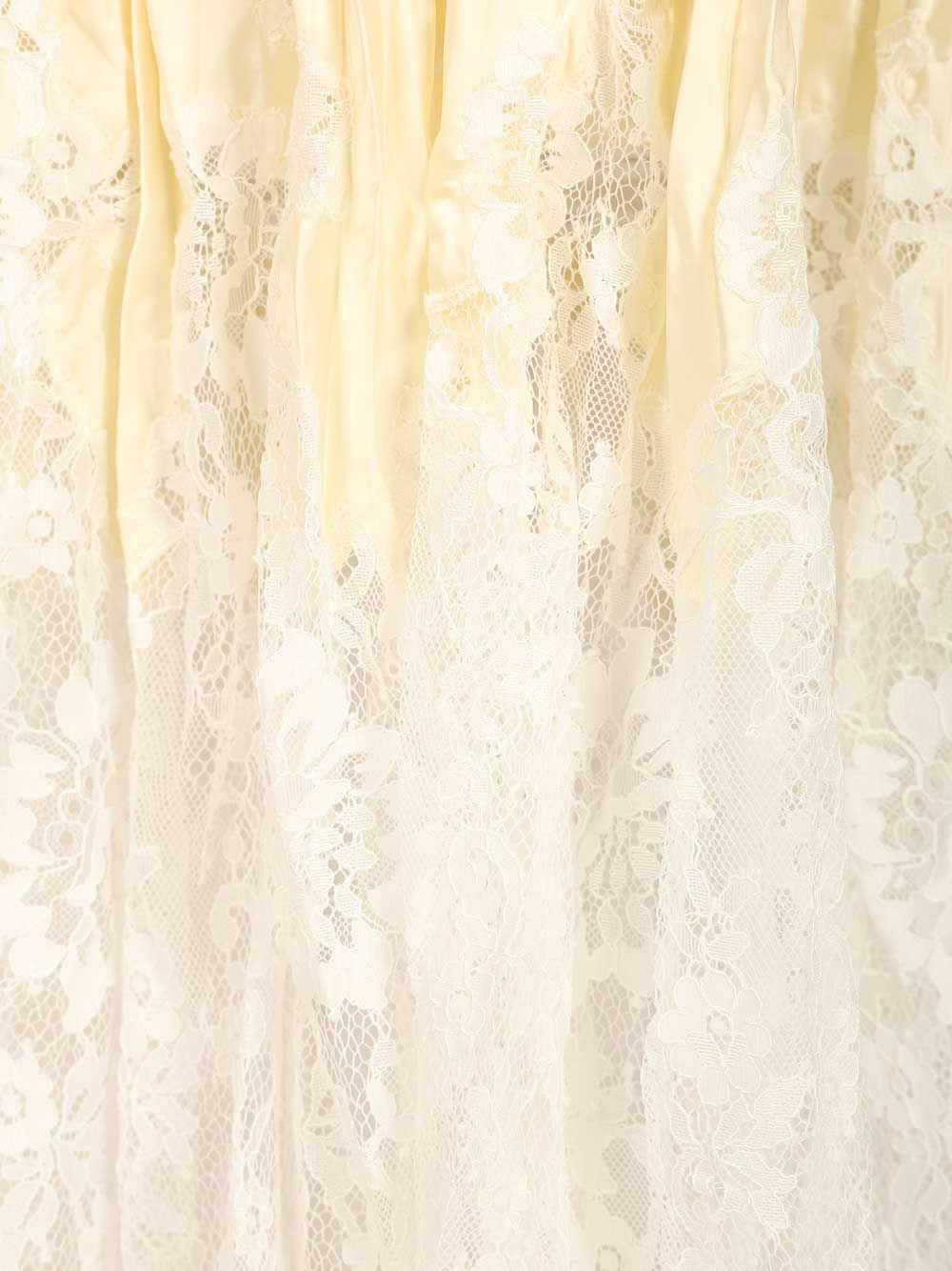 Self-Portrait Yellow Satin Lace Midi Skirt Skirts - Yellow | 86fe2ca12debfb1ed081a61f2ebc6ae6672e2f5e