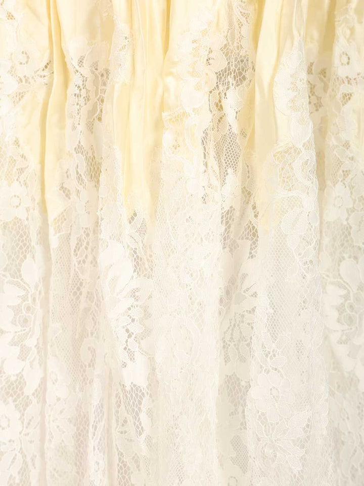 Self-Portrait Yellow Satin Lace Midi Skirt Skirts - Yellow | 86fe2ca12debfb1ed081a61f2ebc6ae6672e2f5e
