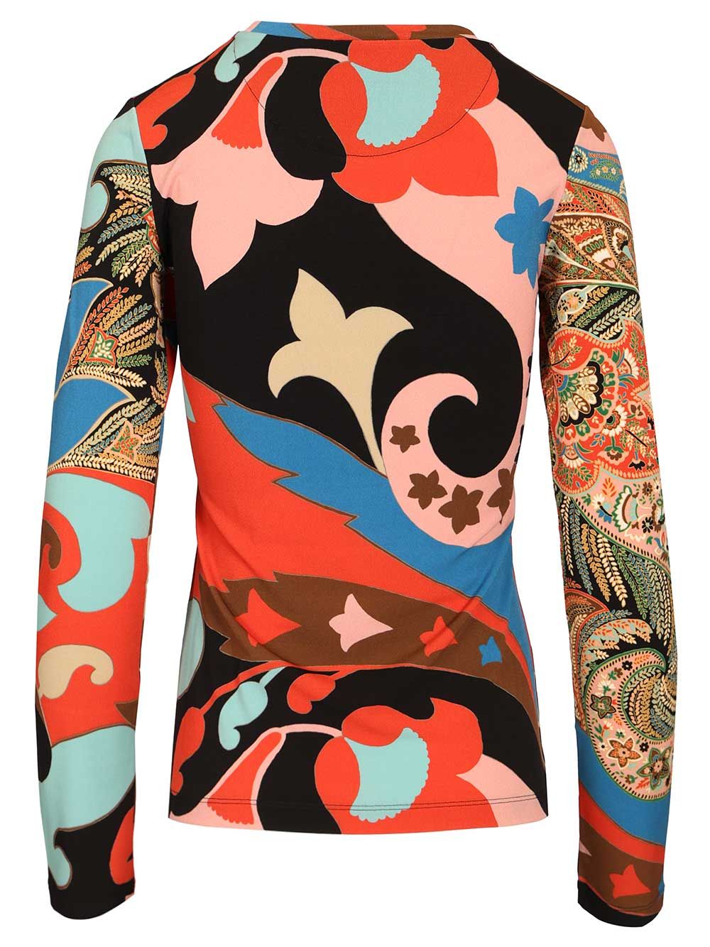 Etro Long-Sleeved Top With Paisley Print Tops - Multicolor | 8727a4b6e0e3febcb39747827d166419e1534796