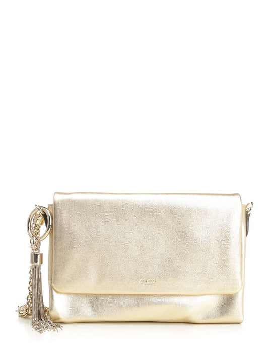 Metallic Nappa Callie Flap Bag Shoulder Bags Gold