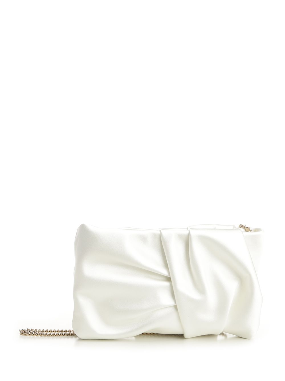 Jimmy Choo Black Satin Clutch Clutches - White | 99beb0fc77fc04becdbf76471fb1d020f12d653f