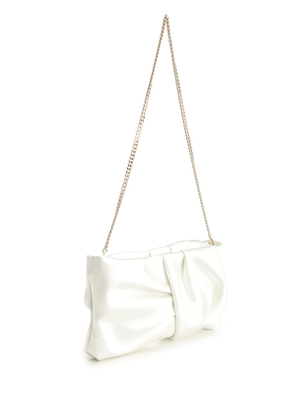 Jimmy Choo Black Satin Clutch Clutches - White | 23320be53105c7987057328071dd9b90b44ee49f