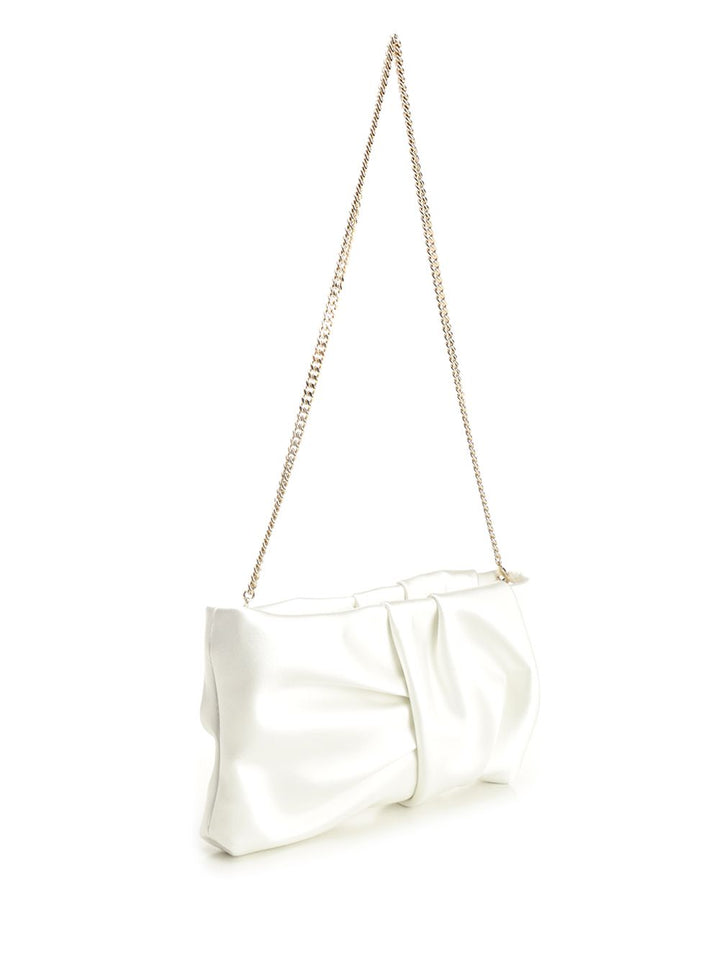 Jimmy Choo Black Satin Clutch Clutches - White | 23320be53105c7987057328071dd9b90b44ee49f