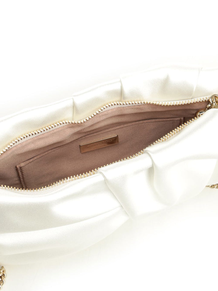 Jimmy Choo Black Satin Clutch Clutches - White | 8a76c1d6c7aa7084fb090eec40bedc1c0ad0b078