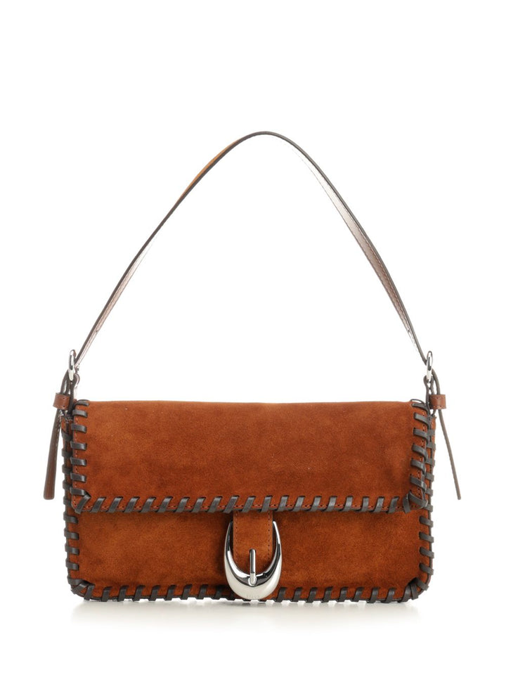 Staud Harlow Suede Bag Shoulder Bags - Brown | 9d75d51324f11540db5e7115d2b8899283965cd3